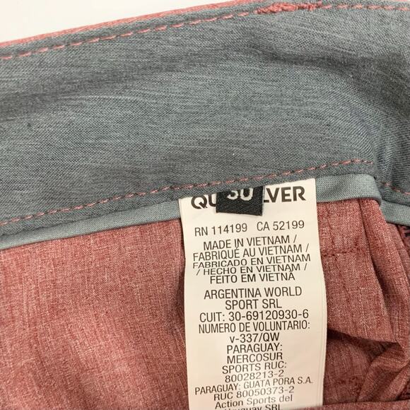 Quiksilver Amphibian Shorts Hybrid Pink Dryflight Water Repellent Men's 30 - Picture 5 of 9